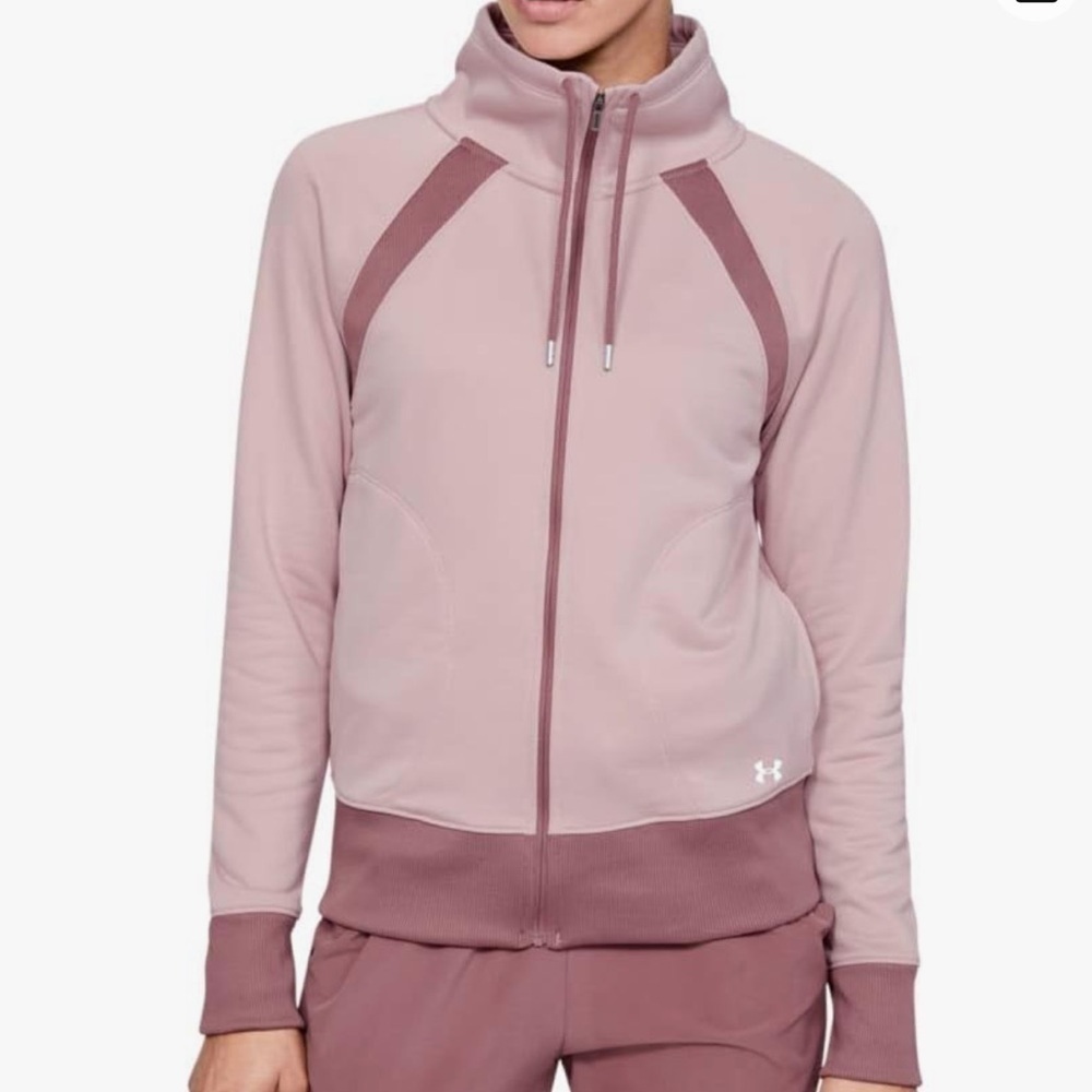 Purple Under Armour Dockside Mock Neck Full Zip Sweater Size Medium
